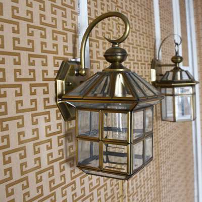 European style retro decorative copper rustic wall sconce light