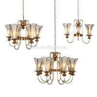 Antique Brass Copper Candle Chandelier With 3L 6L 8L Chandelier Lighting