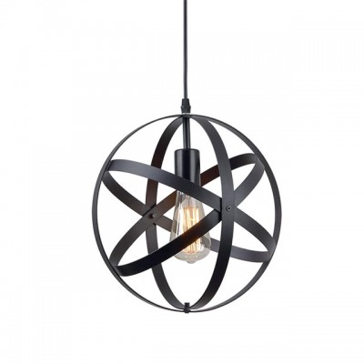 Industrial Spherical Pendant Light Metal hanging lights chandeliers ceiling