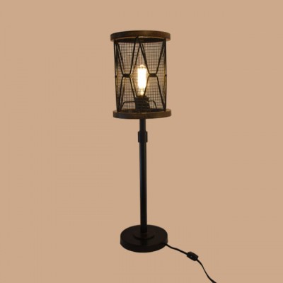 Home decoration European antique Black Metal Shade night light Table Lamp